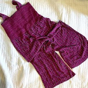 Loft floral smocked romper